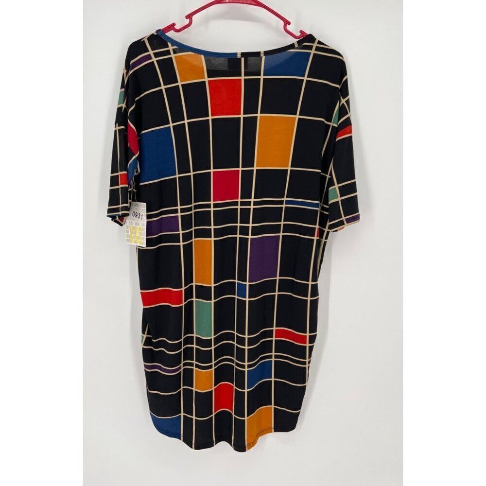 LuLaRoe Irma Tunic Top Womens Size XXS Colorblock Abstract Lot of 2 New - Picture 9 of 9